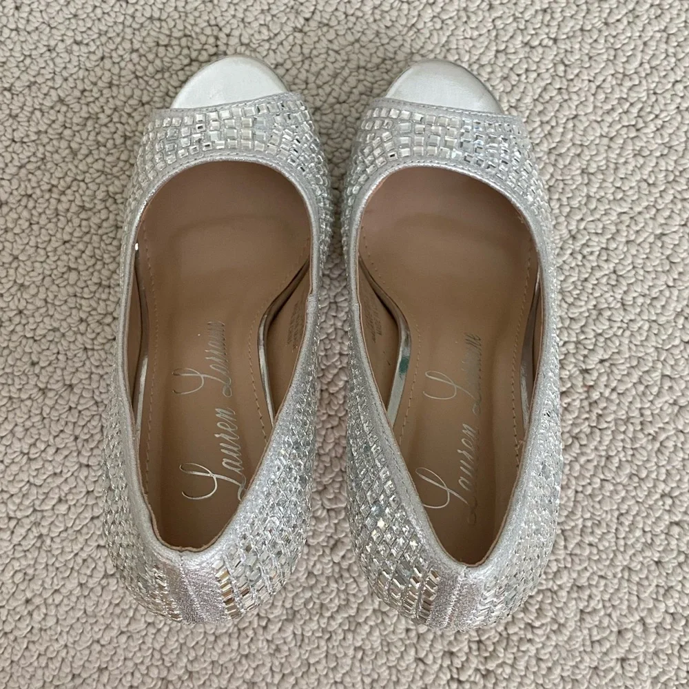 Lauren Lorraine Crystal Platform Heels